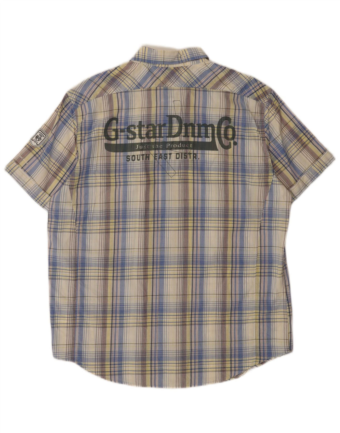 Cămașă cu mânecă scurtă pentru bărbați G-Star, multicoloră, din bumbac în carouri