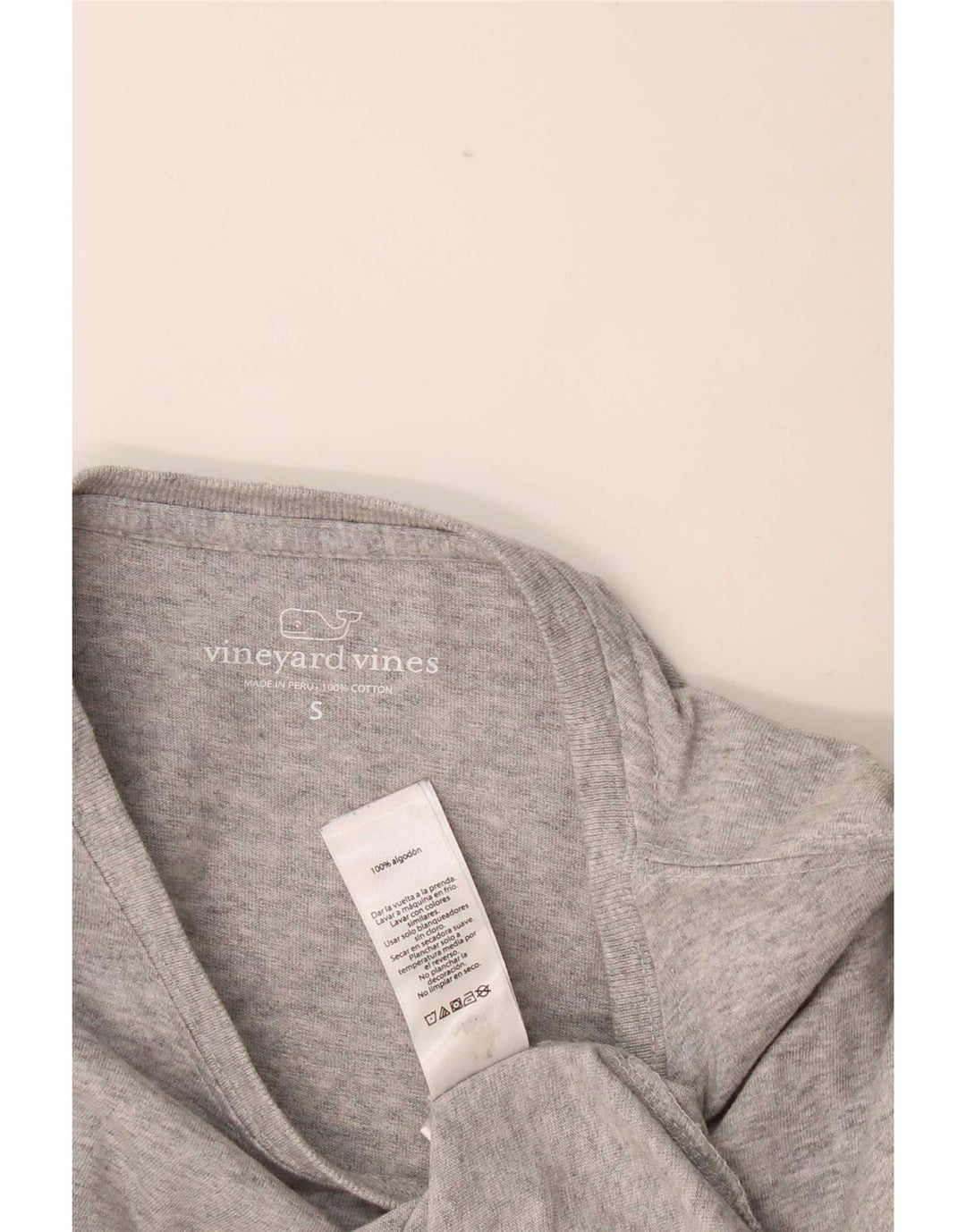 Vineyard Vines Top grafic pentru femei cu mânecă lungă UK 10 Small Grey Flecked
