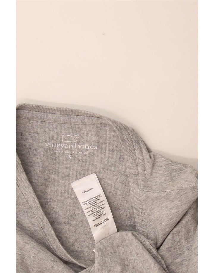Vineyard Vines Top grafic pentru femei cu mânecă lungă UK 10 Small Grey Flecked