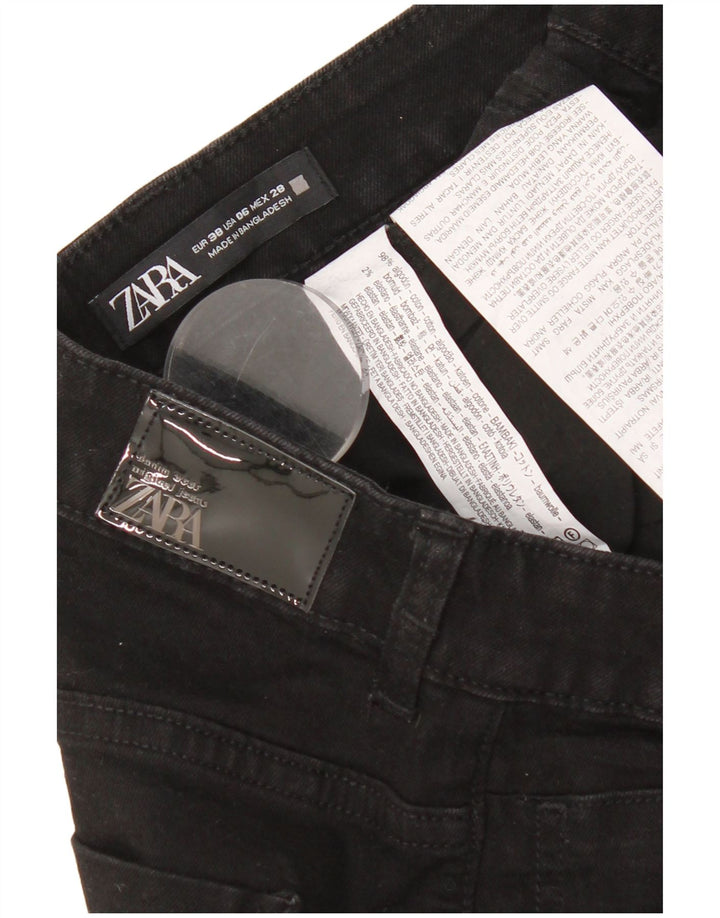 Blugi evazați pentru femei Zara EU 38 Mici W28 L31 Bumbac negru
