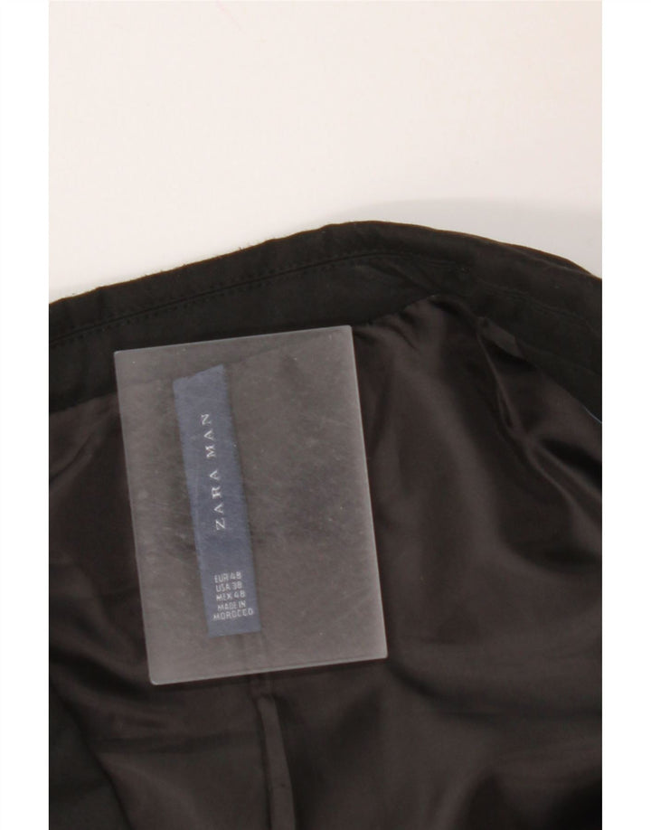Jachetă pentru bărbați ZARA cu 2 nasturi EU 48 Medium Negru