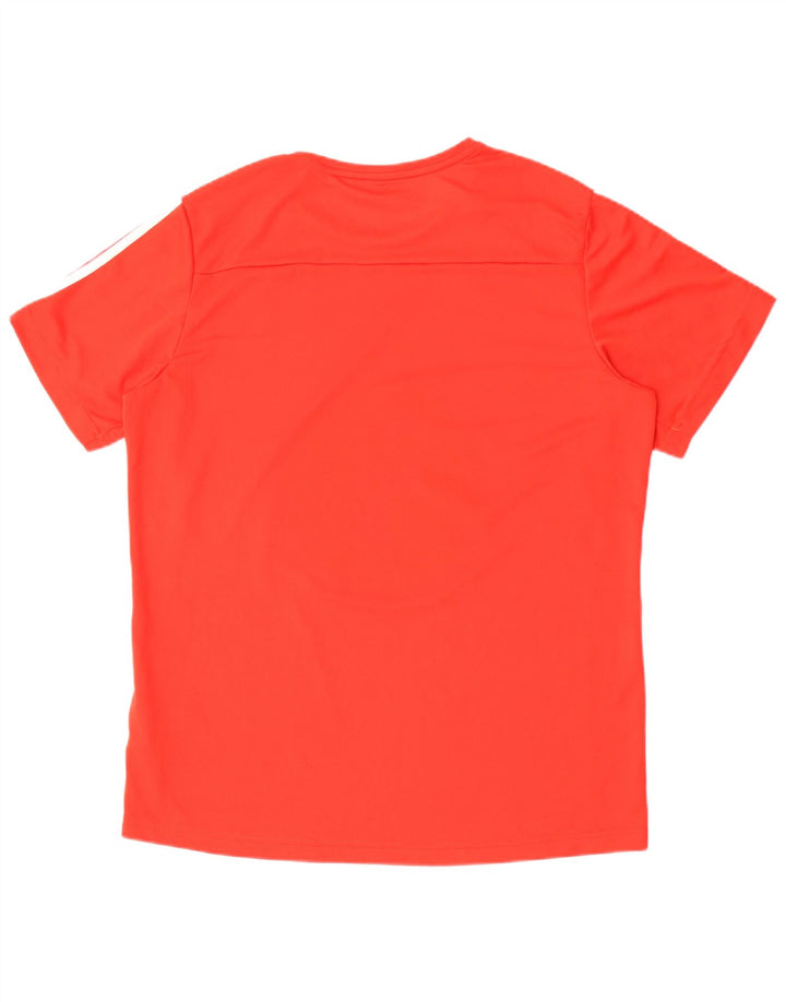 Tricou cu grafic Climalite Adidas pentru bărbați Top mare poliester roșu