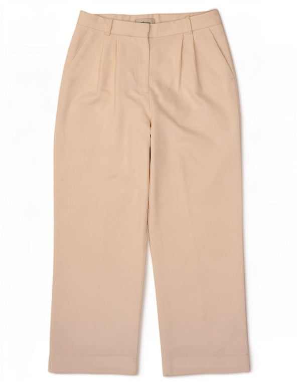 Pantaloni chino drepți Abercrombie & Fitch pentru femei L31 L30 Poliester alb