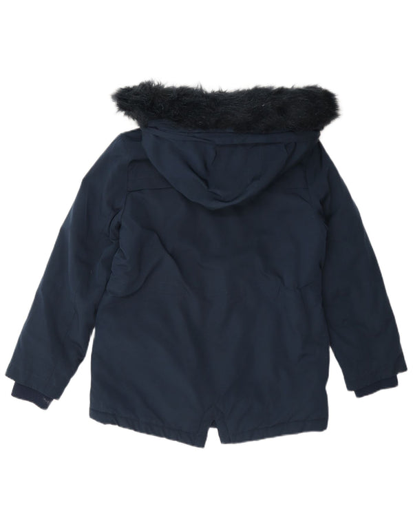 Jachetă parka Sherpa cu glugă pentru fete Marks & Spencer, 8-9 ani, bleumarin