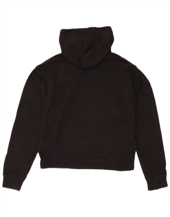 Pulover PUMA Oversized Crop Graphic pentru femei UK 10 Bumbac negru mic