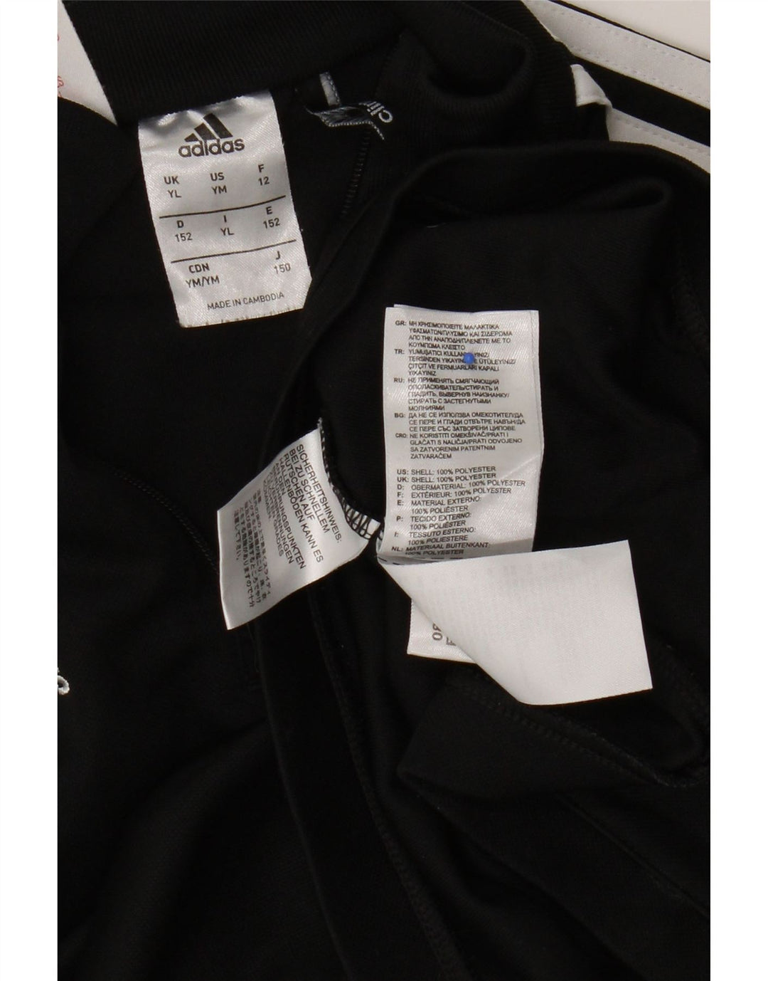 Adidas Boys Climalite Pullover Trening Top 11-12 Years Large Black