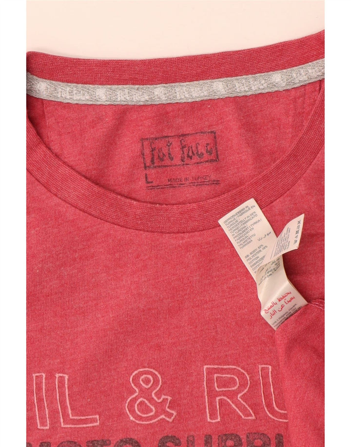 FAT FACE Tricou grafic pentru bărbați Top mare bumbac roșu