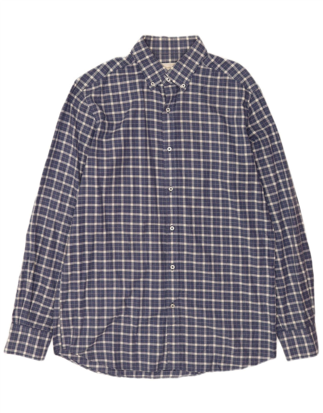 Cămașă de flanel pentru bărbați Massimo Dutti, caroserie medie bleumarin