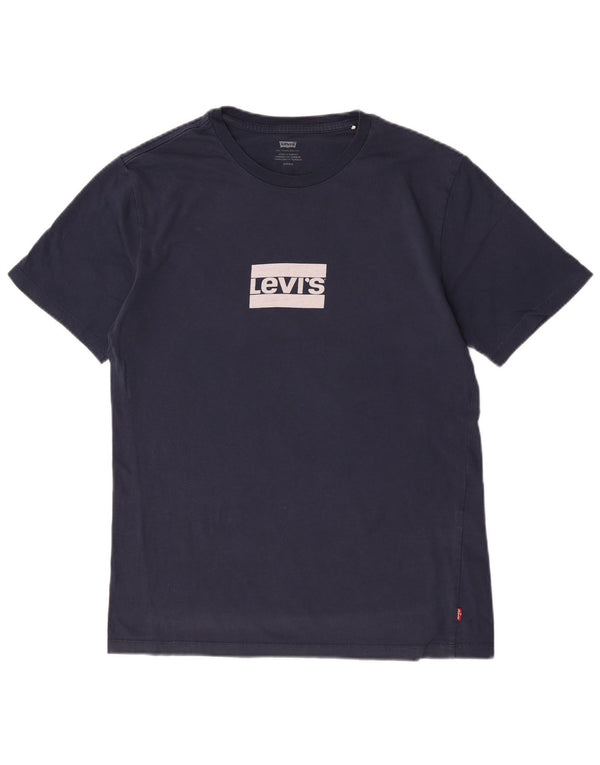 Tricou grafic pentru bărbați Levi's Top mic din bumbac bleumarin