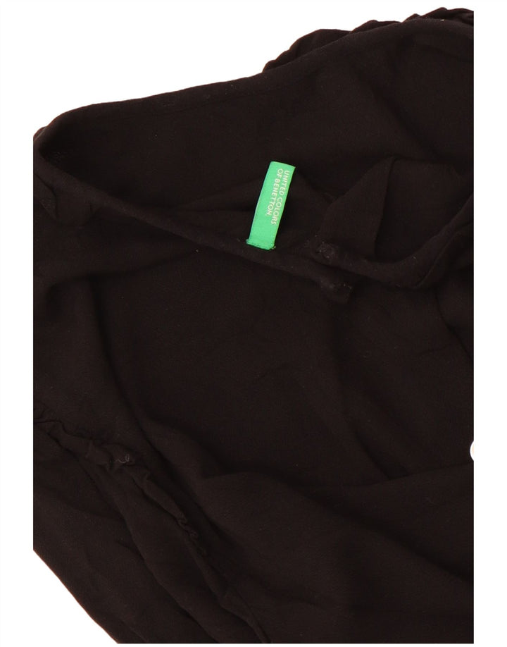 Bluză cămașă pentru femei Benetton UK 12 Medium Black