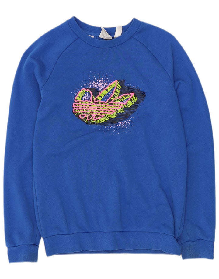 Adidas Băieți Pulover Grafic Pulover 11-12 Ani Crosta Albastru