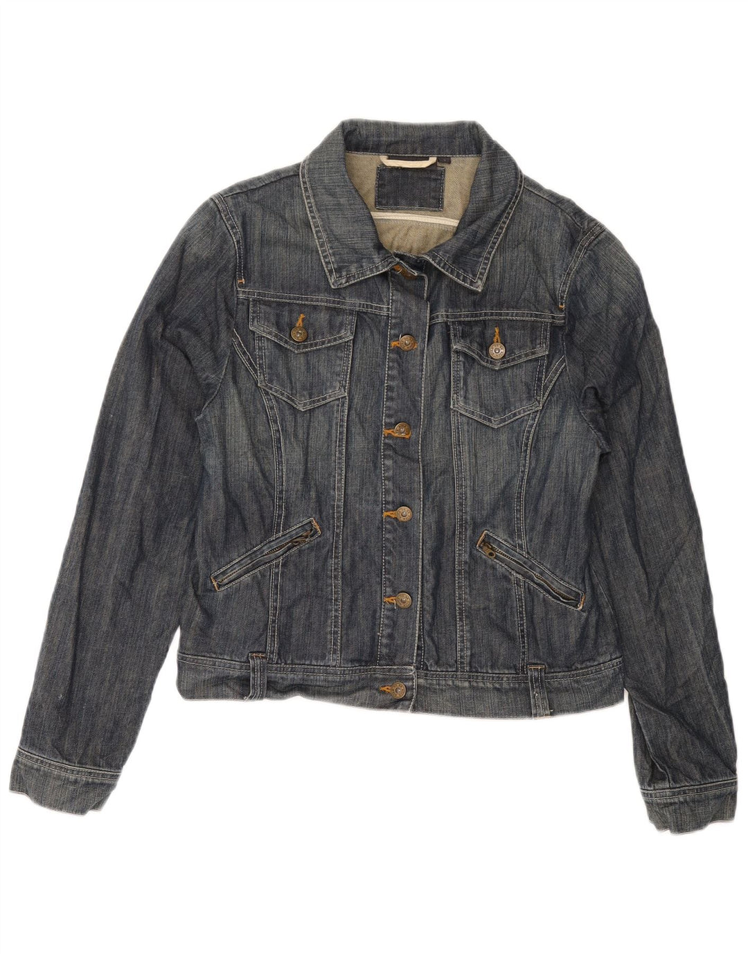 Jachetă de blugi Kiabi pentru femei UK 14, mare, albastru, bumbac