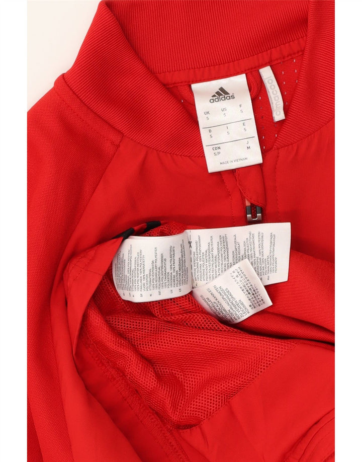 Jachetă de top pentru trening Climacool pentru bărbați Adidas, poliester roșu mic
