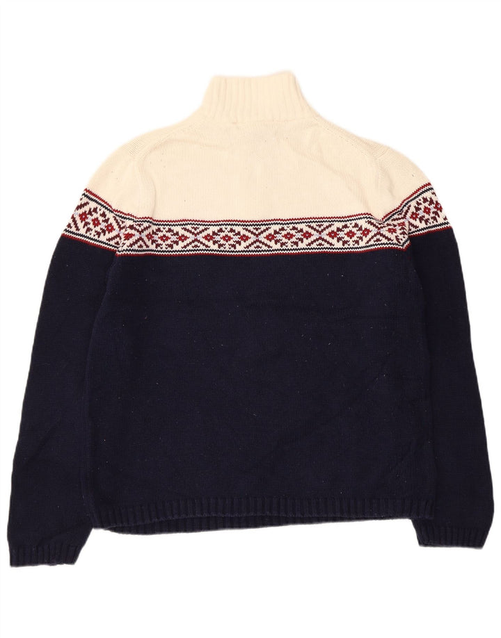 EDDIE BAUER Pulover pentru femei cu fermoar și gât UK 14 Medium Bleumarin