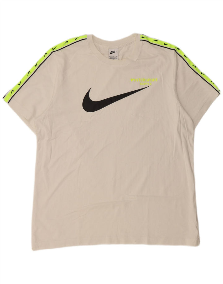 Tricou grafic pentru bărbați Nike Top XL, alb, bloc de culoare