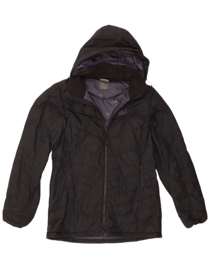 Jack Wolfskin Jachetă căptușită cu glugă supradimensionată pentru femei IT 36 XS Negru