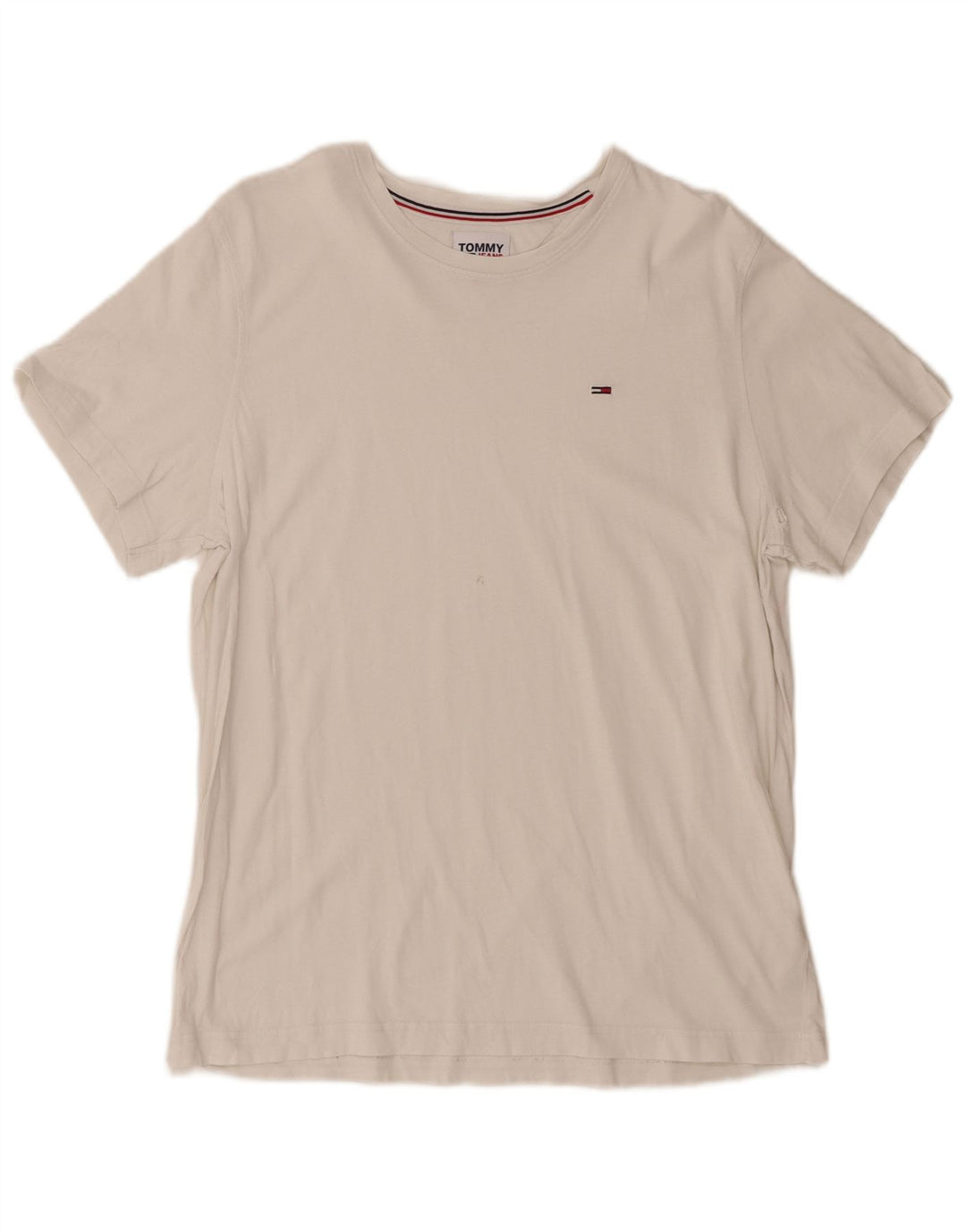 Tricou Tommy Hilfiger pentru bărbați Top mare din bumbac alb