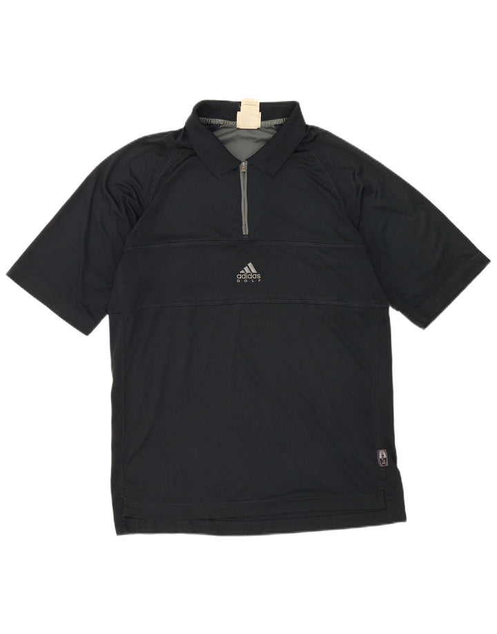 Tricou polo Adidas Climalite pentru bărbați Marea Britanie 40/42 Poliester mediu albastru bleumarin