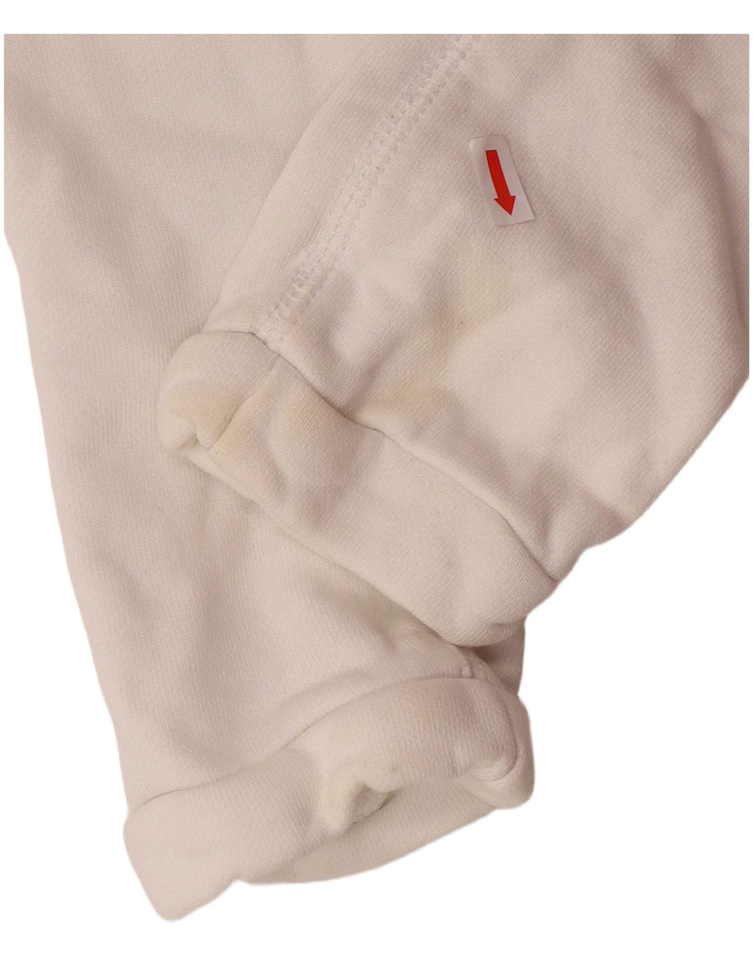 Jumper ADIDAS Crop Graphic pentru femei, UK 8, bumbac alb mic