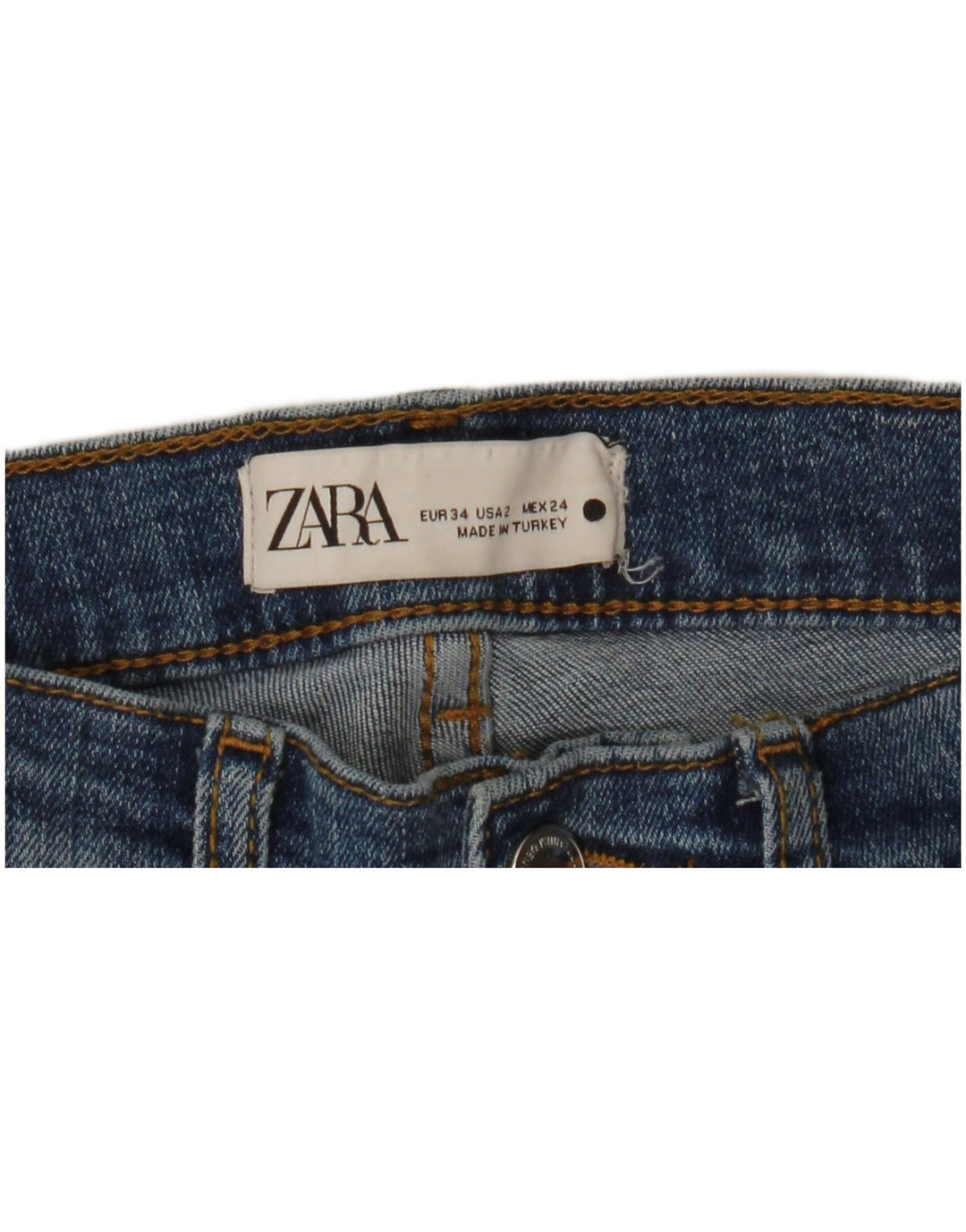 Blugi ZARA dama Bootcut EU 34 2XS W24 L26 Albastru