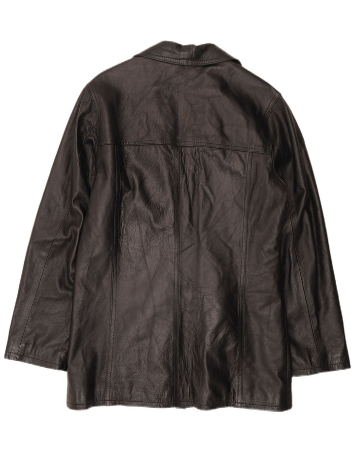 HELEN HUBERT Jachetă de piele pentru bărbați UK 38 Medium Black Leather