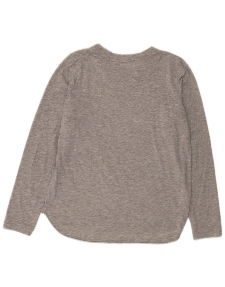 Vintage Top pentru femei cu mânecă lungă UK 12 Medium Gri Pete