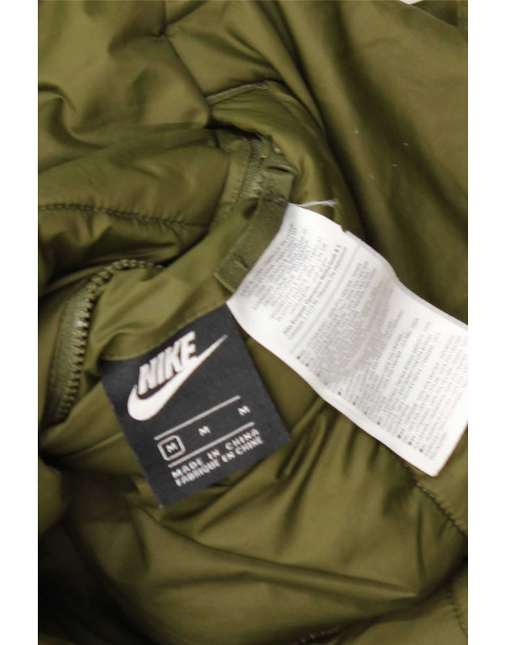Jachetă reversibilă căptușită Nike pentru femei UK 12 Poliester verde mediu