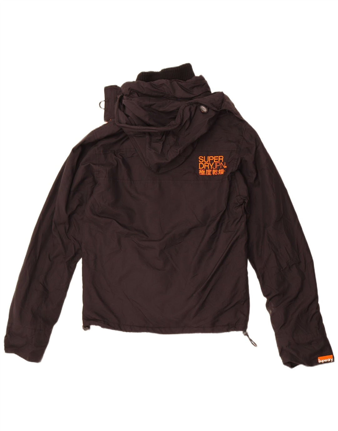Jachetă Windbreaker cu glugă pentru bărbați Superdry UK 36 Nylon negru mic
