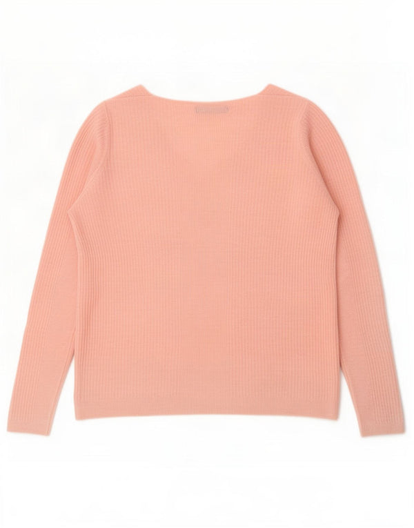 Pulover cu decolteu în V pentru femei Marks & Spencer UK 14, mare, roz acrilic