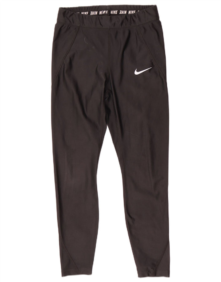 Leggings crop Nike Dri Fit pentru femei UK 12 Poliester mediu negru