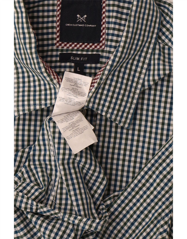 Crew Clothing Cămașă Slim Fit pentru bărbați, mare, multicolor, bumbac