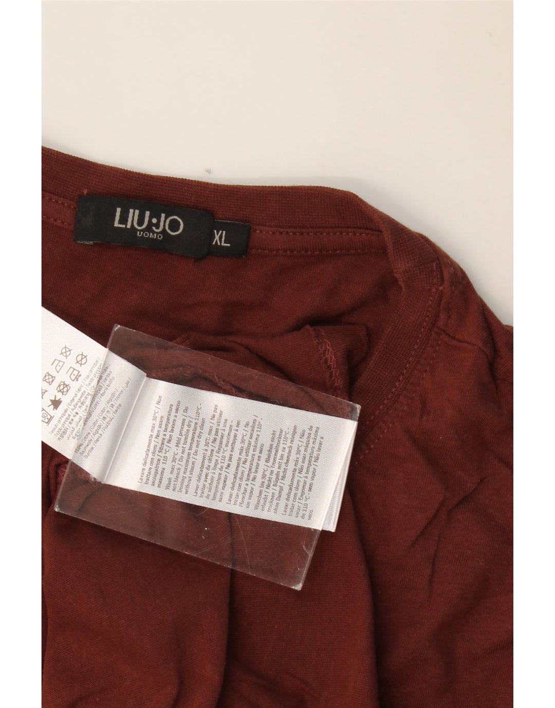 Tricou Bărbați LIU JO Top XL Bumbac Maroon