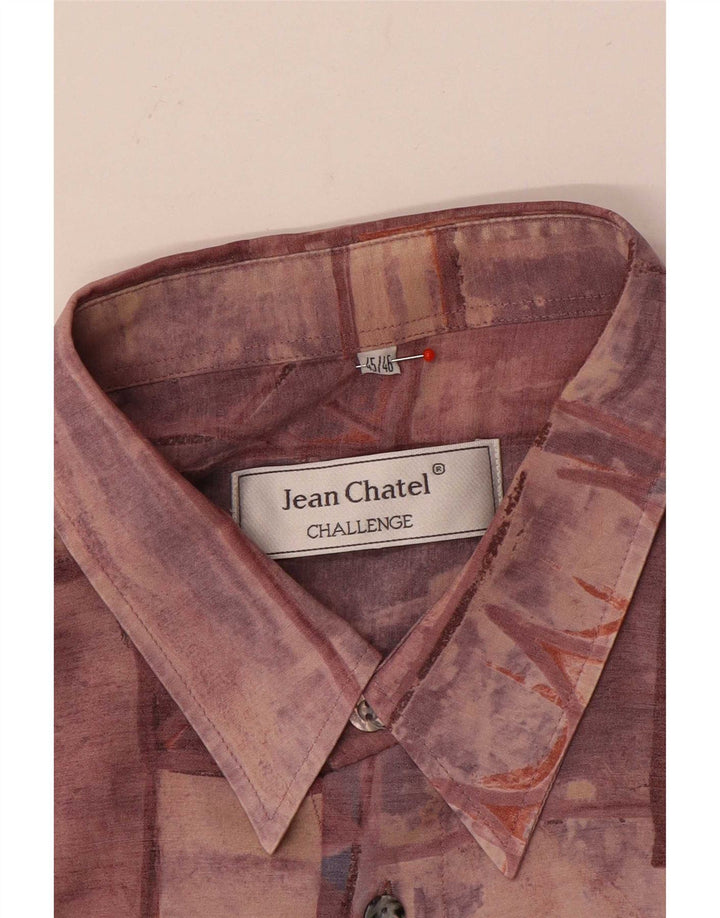 Cămașă pentru bărbați Jean chatel Mărimea 45/46 XL Burgundy Patchwork