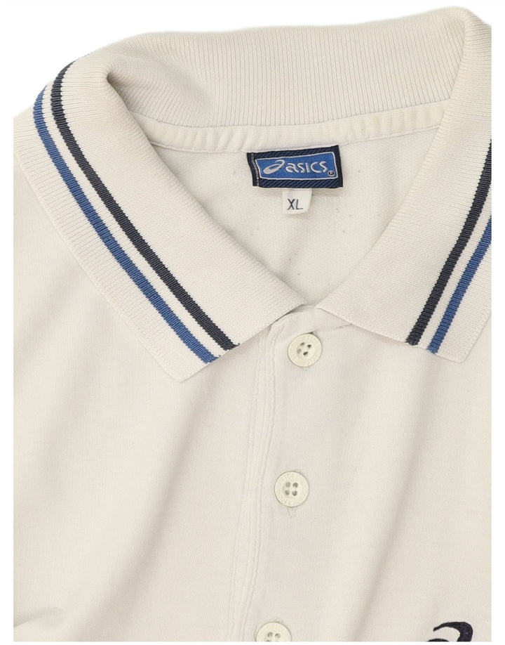 Tricou polo pentru bărbați Asics XL, bumbac alb