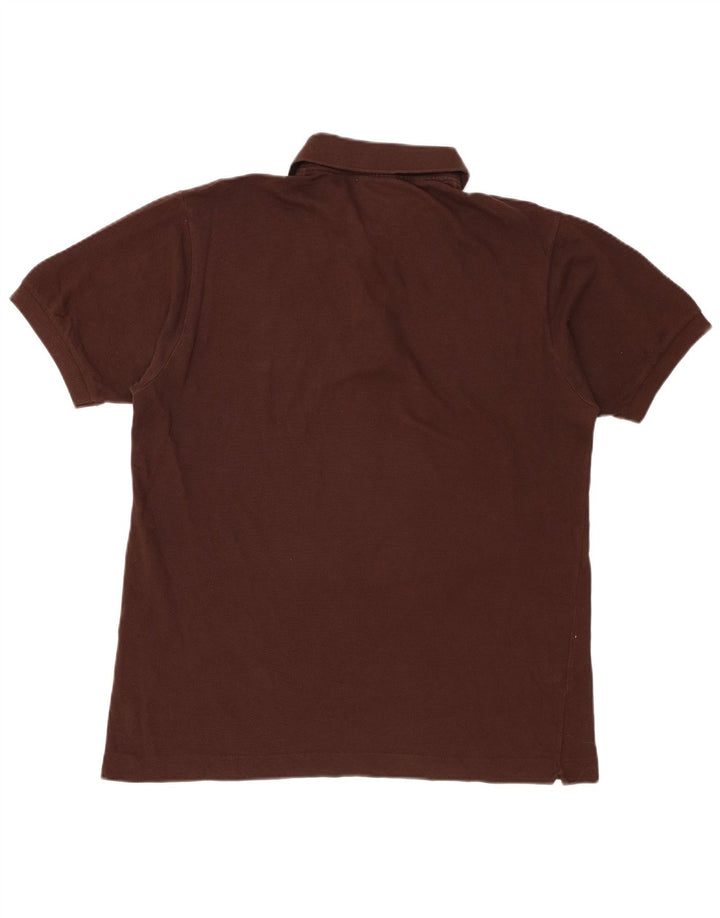 Tricou polo Lacoste pentru bărbați, mărimea 4, bumbac maro mediu