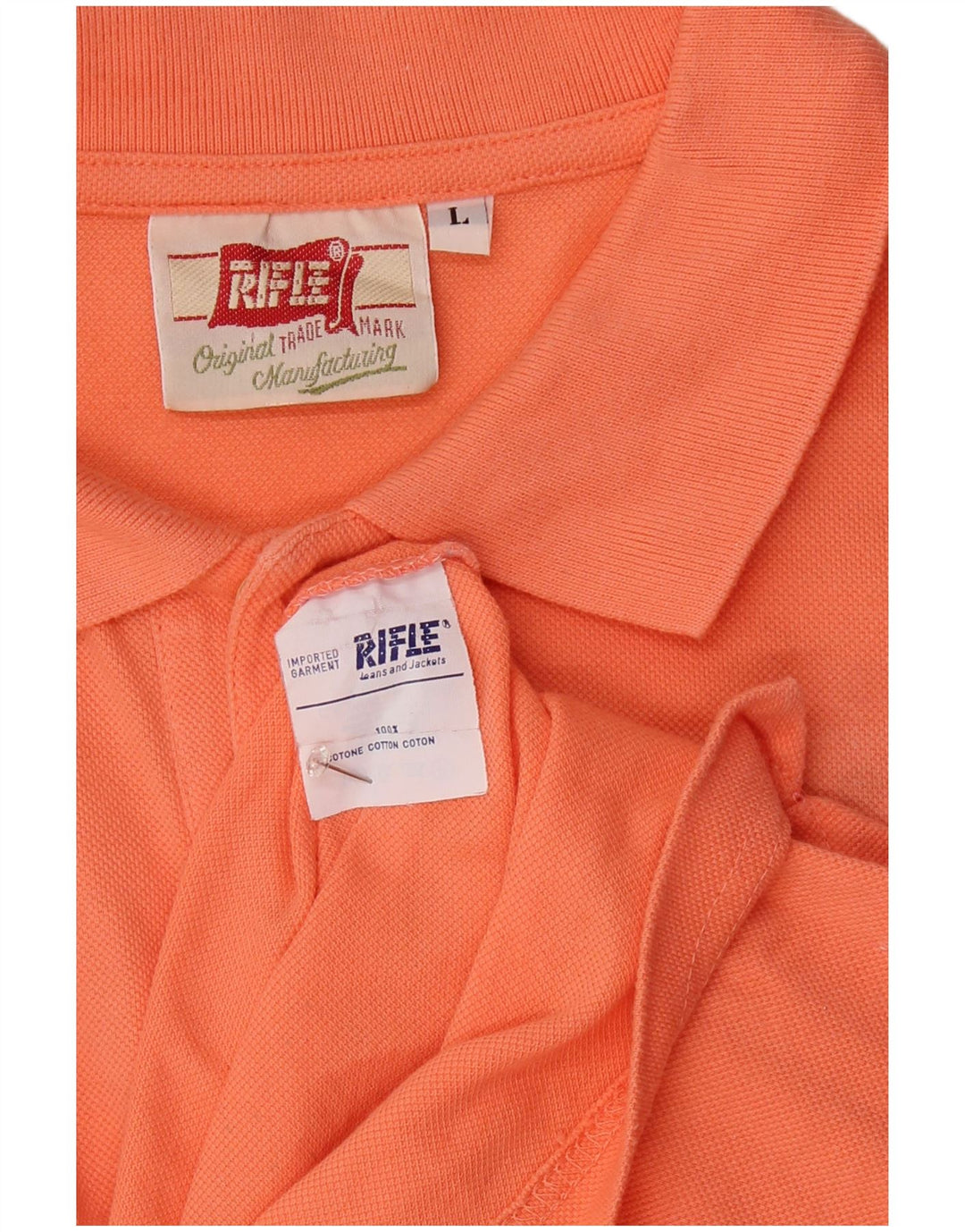 RIFLE Tricou polo pentru bărbați, bumbac portocaliu mare