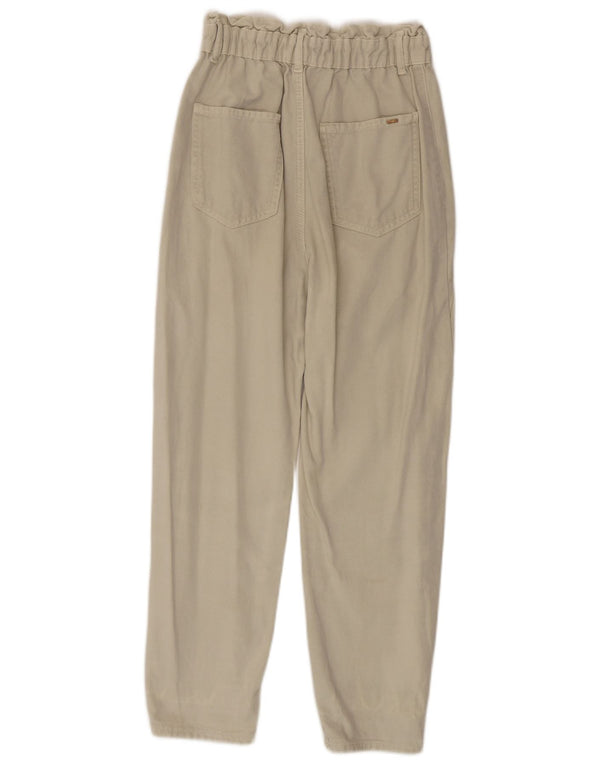 Blugi conici pentru femei cu talie înaltă Zara EU 36 XS L26 L26 bumbac bej