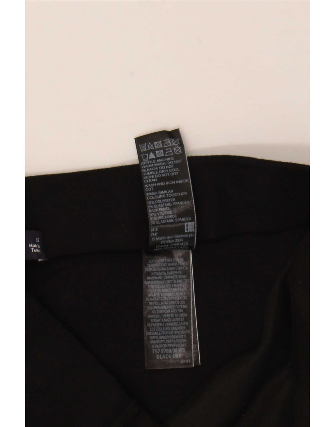 Leggings pentru femei Marks & Spencer UK 12 Medium Black Viscose