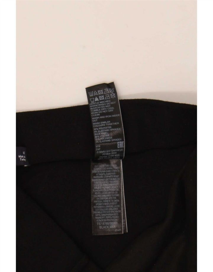 Leggings pentru femei Marks & Spencer UK 12 Medium Black Viscose