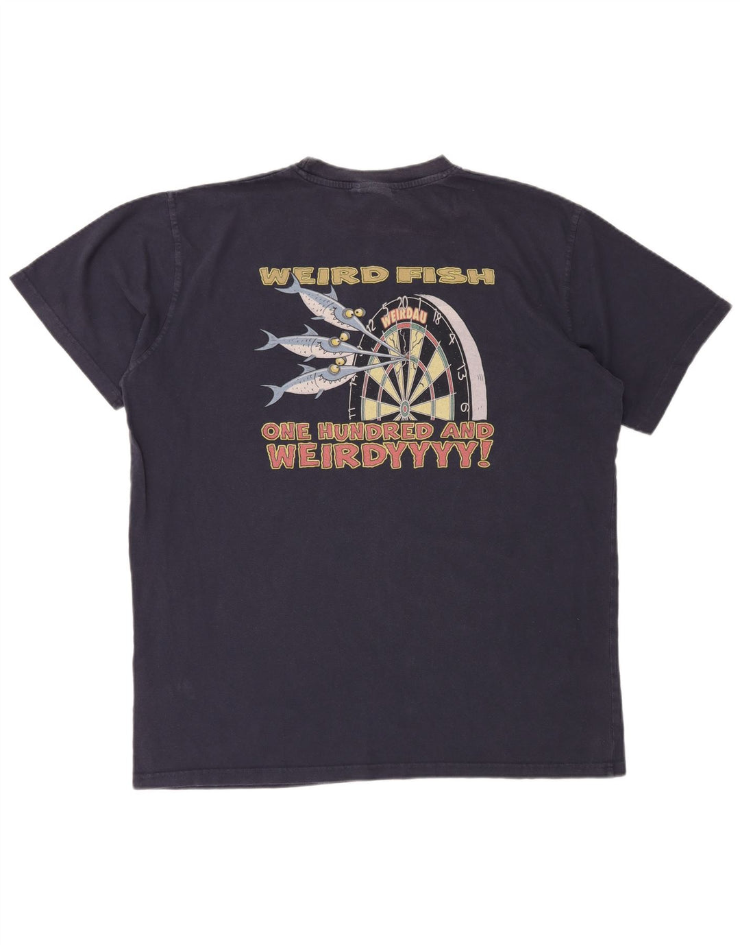 WEIRD FISH Tricou grafic pentru bărbați Top XL Bumbac bleumarin