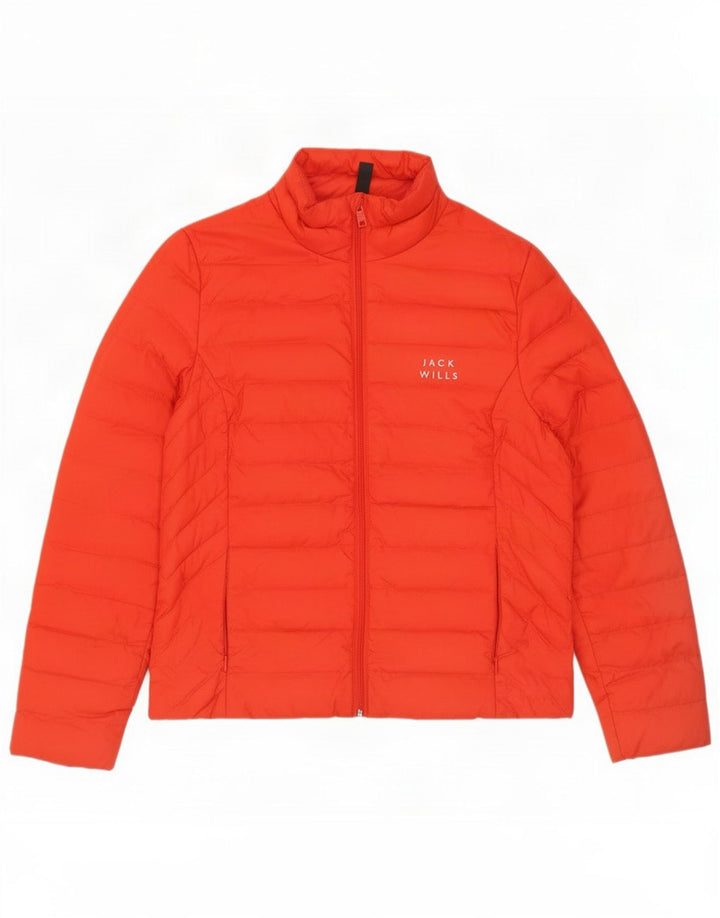 Jack Wills Jachetă căptușită pentru femei UK 14 Medium Red Poliamidă