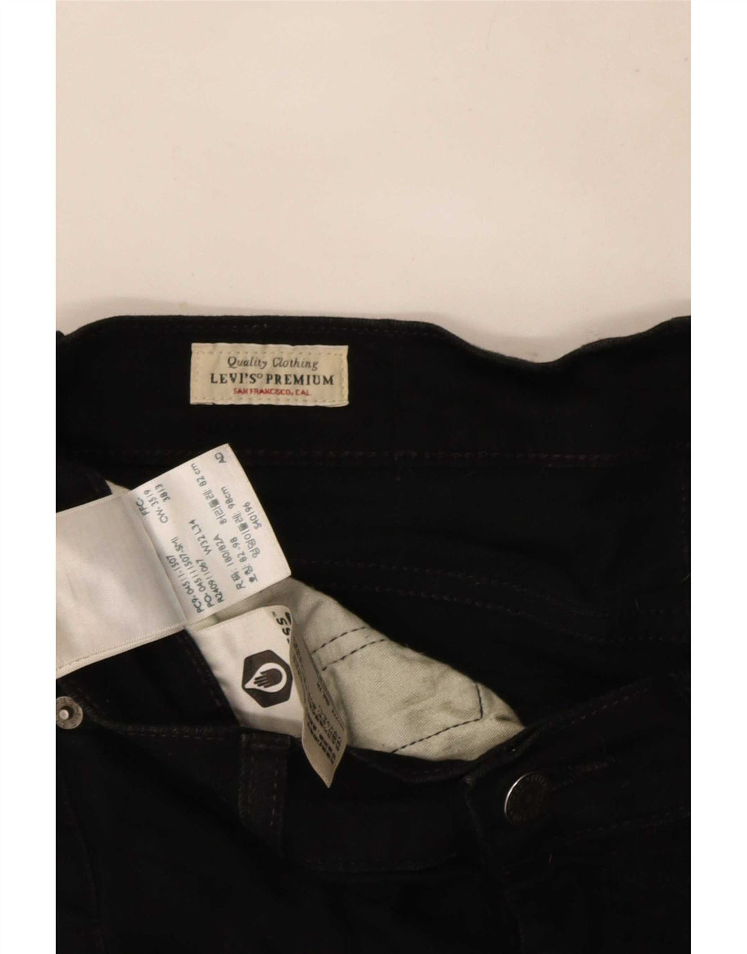 Blugi slim pentru bărbați Levi's W32 L34 bumbac negru