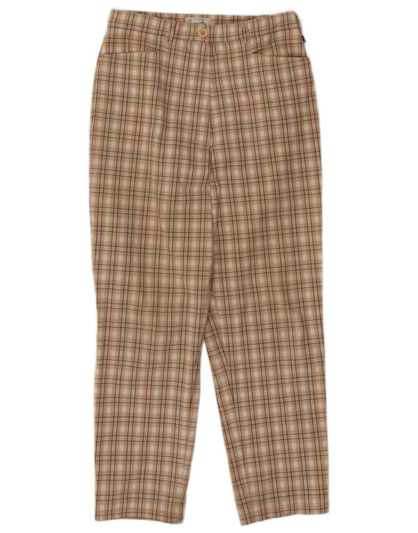 Pantaloni casual de damă Bonita cu talie înaltă EU 38 Mediu L26 L25 Bej Check