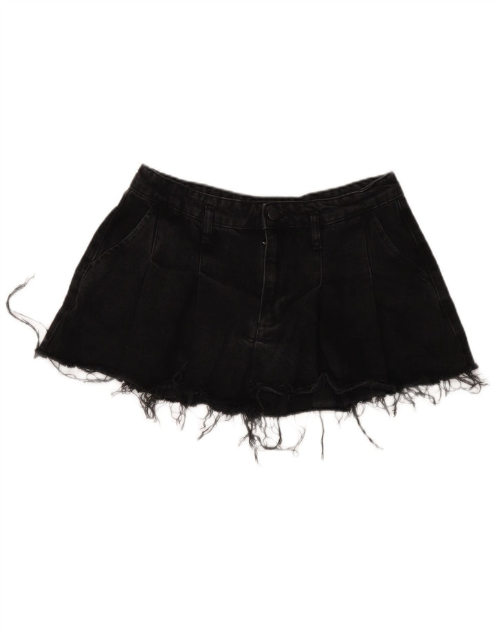 Fusta Mini Denim Zara Femei Medium W32 Bumbac Negru