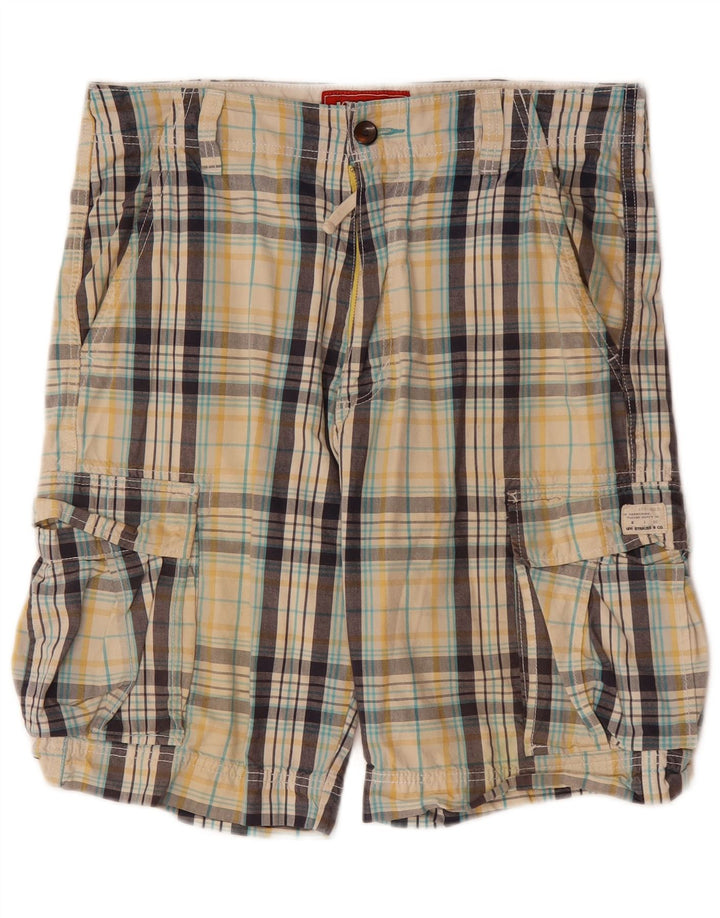 Pantaloni scurți cargo pentru bărbați LEVI'S W34, bumbac cu carouri multicolore mari