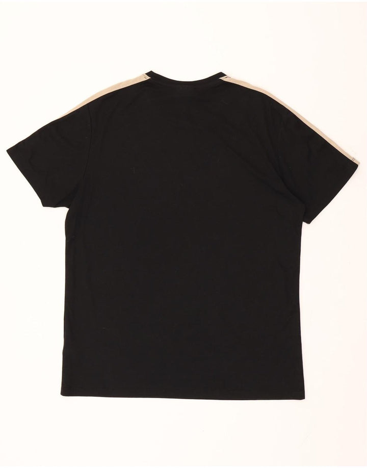 Tricou grafic pentru bărbați DKNY Top mare, negru, color block, bumbac