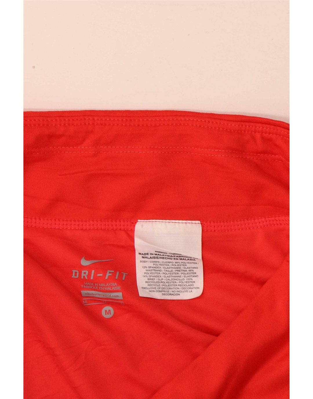Pantaloni scurți sport Nike Dri Fit pentru femei UK 14 Medium Red Camuflage Poliester