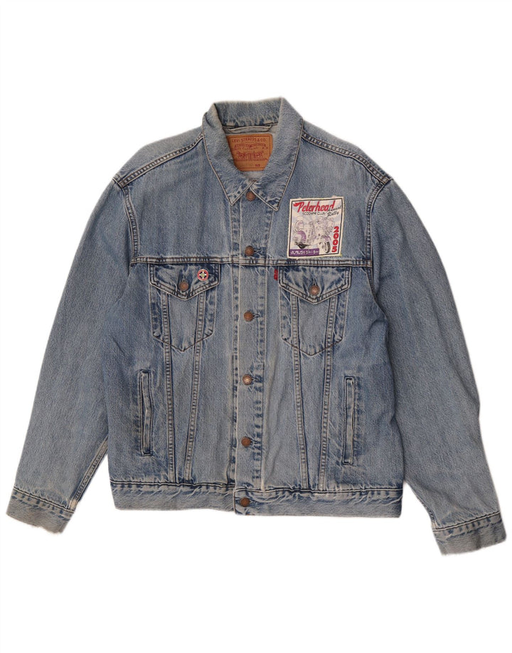 Jachetă de blugi pentru bărbați Levi's UK 40, mare, albastru, bumbac