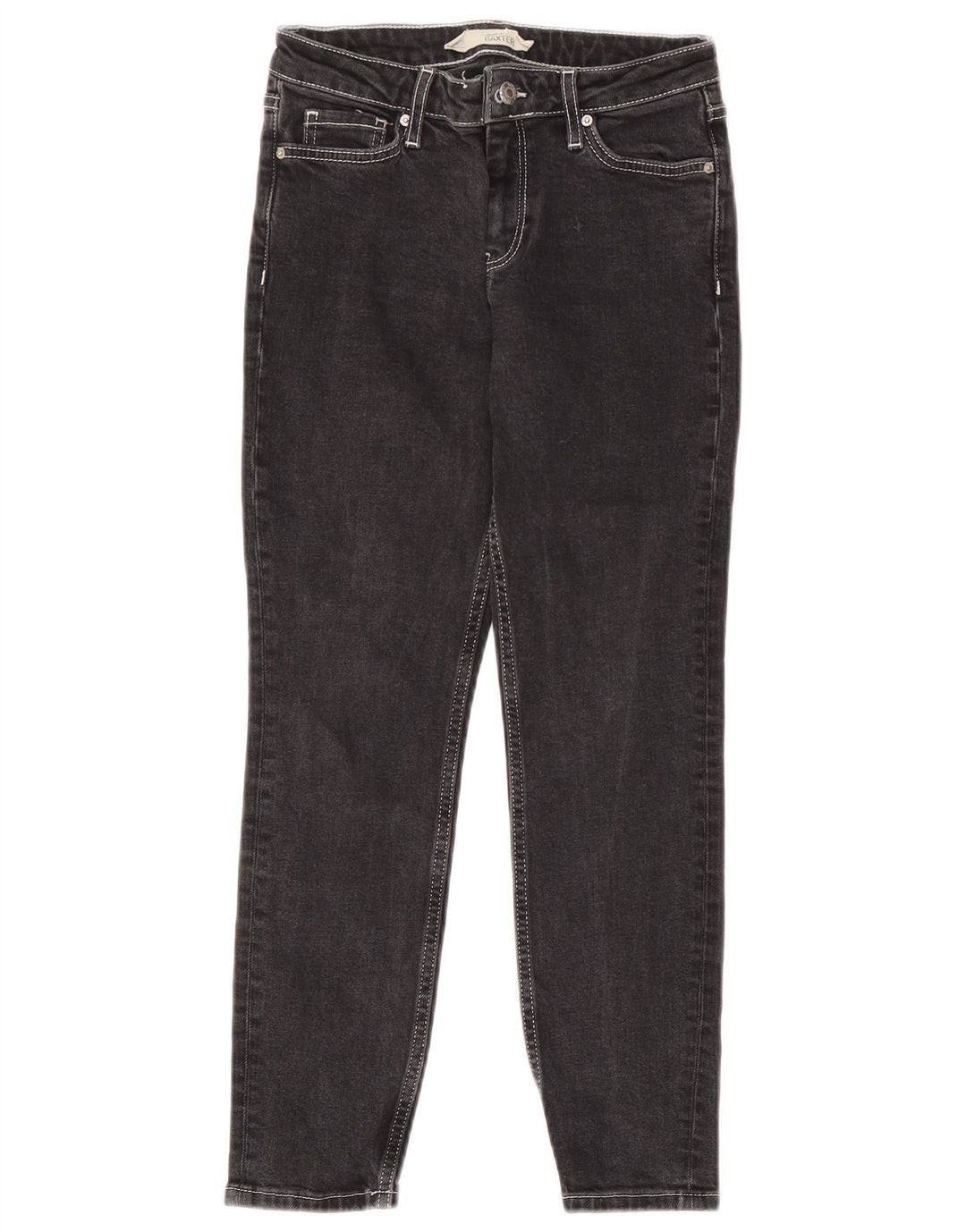 TOPSHOP Blugi Baxter Crop Slim pentru femei W26 L25 Negri