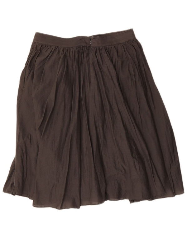 Fusta plisată pentru femei J. Crew US 4 Small W30 bumbac gri
